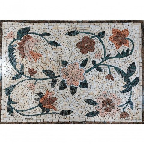 Mandala Mosaico Floral Fantasia Tamanho 80x120cm