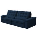 Ver imagem 7 de Sofá Retrátil Reclinável para Sala 4 Lugares 290cm Maresi F04 Veludo Azul - Lyam Decor