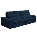 Ver imagem 5 de Sofá Retrátil Reclinável para Sala 4 Lugares 290cm Maresi F04 Veludo Azul - Lyam Decor