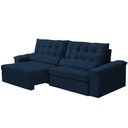 Ver imagem 6 de Sofá Retrátil Reclinável para Sala 4 Lugares 290cm Maresi F04 Veludo Azul - Lyam Decor