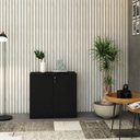 Ver imagem 1 de Armário Baixo com 2 Portas 75x80x42cm Preto/Onix