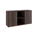 Ver imagem 3 de Armário Baixo com 2 Portas e Nicho 75x135x42cm Marrom/Nogal/Preto