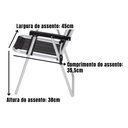 Ver imagem 6 de Kit 4 Cadeiras de Praia Alta em Alumínio Pretas 110kg Mor