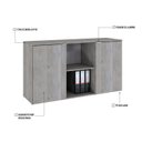 Ver imagem 6 de Armário Baixo com 2 Portas e Nicho 75x135x42cm Branco/Snow
