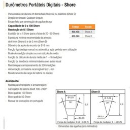 Durometro Portátil Digital Shore D - Hd - Ref. 400.140 - 5