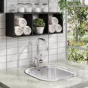 Ver imagem 1 de Nicho Prat-k Triplo Decorativo Multiuso de Parede Suporta até 10kg - Preto