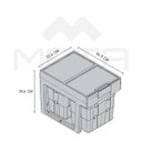 Ver imagem 6 de Lixeira Wasteboy Embutir Tripla 30 Litros 03 Cestos Hfele