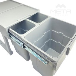 Lixeira Wasteboy Embutir Tripla 30 Litros 03 Cestos Hfele - 4