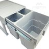 Lixeira Wasteboy Embutir Tripla 30 Litros 03 Cestos Hfele - 4