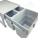 Ver imagem 4 de Lixeira Wasteboy Embutir Tripla 30 Litros 03 Cestos Hfele