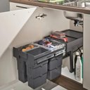 Ver imagem 2 de Lixeira Wasteboy Embutir Tripla 30 Litros 03 Cestos Hfele