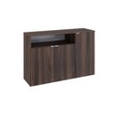 Ver imagem 3 de Armário Aparador com 3 Portas e Nicho 89,5x135x42cm Marrom/Nogal/Branco