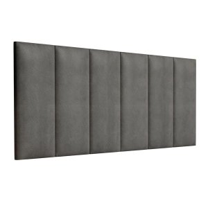 Cabeceira Estofada Almofadada Lisa Solteiro 0,90 -:cinza