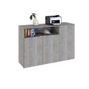 Ver imagem 5 de Armário Aparador com 3 Portas e Nicho 89,5x135x42cm Branco/Snow