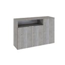 Ver imagem 3 de Armário Aparador com 3 Portas e Nicho 89,5x135x42cm Branco/Snow