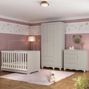 Ver imagem 1 de Quarto de Bebê Completo com Berço Americano 3 em 1 p/Colchão 130x70cm Dengo Multimóveis MP4592