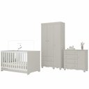 Ver imagem 2 de Quarto de Bebê Completo com Berço Americano 3 em 1 p/Colchão 130x70cm Dengo Multimóveis MP4592