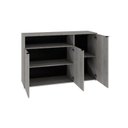 Ver imagem 2 de Armário Aparador com 3 Portas e Nicho 89,5x135x42cm Branco/Snow/Preto