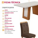 Ver imagem 7 de Mesa de Jantar Carolina 180cm Tampo MDF Canto Copo com 6 Cadeiras Carol