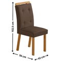 Ver imagem 3 de Mesa de Jantar Carolina 180cm Tampo MDF Canto Copo com 6 Cadeiras Carol