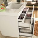 Ver imagem 6 de Armário Balcão Gabinete Para Banheiro 80cm Com 03 Gavetas Pietra B06 Branco Brilho - Lyam Decor