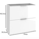 Ver imagem 4 de Armário Balcão Gabinete Para Banheiro 80cm Com 03 Gavetas Pietra B06 Branco Brilho - Lyam Decor