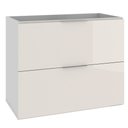 Ver imagem 1 de Armário Balcão Gabinete Para Banheiro 80cm Com 03 Gavetas Pietra B06 Branco Brilho - Lyam Decor