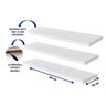 Kit 3 Prateleiras Flutuantes Mdf 15mm Branco 60 X 20cm:branco - 2