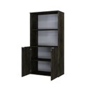 Ver imagem 2 de Armário Alto Estante com 2 Portas 161,5x80x42cm Marrom/Carvalho Escuro/Branco