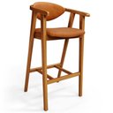Ver imagem 6 de Kit 4 Banquetas Alta para Cozinha Bancada Bar Sala de Jantar Fixa Cecília L02 Couríssimo Canela - Ly