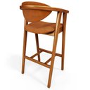 Ver mais imagens de Kit 4 Banquetas Alta para Cozinha Bancada Bar Sala de Jantar Fixa Cecília L02 Couríssimo Canela - Ly