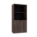 Ver imagem 3 de Armário Alto Estante com 2 Portas 161,5x80x42cm Marrom/Nogal/Preto