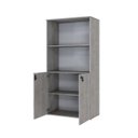 Ver imagem 2 de Armário Alto Estante com 2 Portas 161,5x80x42cm Branco/Snow