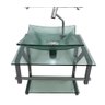 GABINETE DE VIDRO VERDE 40CM AC COM CUBA QUADRADA - 3