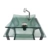 GABINETE DE VIDRO VERDE 40CM AC COM CUBA QUADRADA - 4