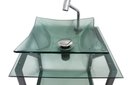Ver imagem 4 de GABINETE DE VIDRO VERDE 40CM AC COM CUBA QUADRADA