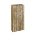 Ver imagem 3 de Armário Alto Fechado com 2 Portas 161,5cm x 80cm x 42cm Marrom/Carvalho/Branco