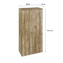 Ver imagem 4 de Armário Alto Fechado com 2 Portas 161,5cm x 80cm x 42cm Marrom/Carvalho/Branco