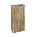 Ver imagem 3 de Armário Alto Fechado com 2 Portas 161,5cm x 80cm x 42cm Marrom/Carvalho/Preto