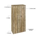 Ver imagem 6 de Armário Alto Fechado com 2 Portas 161,5cm X 80cm X 42cm