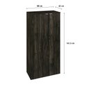 Ver imagem 4 de Armário Alto Fechado com 2 Portas 161,5x80x42cm Marrom/Carvalho Escuro/Branco