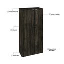 Ver imagem 6 de Armário Alto Fechado com 2 Portas 161,5x80x42cm Marrom/Carvalho Escuro/Branco