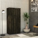Ver imagem 7 de Armário Alto Fechado com 2 Portas 161,5x80x42cm Marrom/Carvalho Escuro/Branco