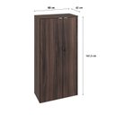 Ver imagem 4 de Armário Alto Fechado com 2 Portas 161,5x80x42cm Marrom/Nogal/Branco