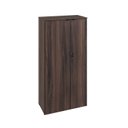 Ver imagem 2 de Armário Alto Fechado com 2 Portas 161,5x80x42cm Marrom/Nogal/Preto