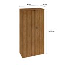 Ver imagem 4 de Armário Alto Fechado com 2 Portas 161,5x80x42cm Marrom/Lâmina Mel/Branco