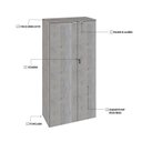 Ver imagem 6 de Armário Alto Fechado com 2 Portas 161,5x80x42cm