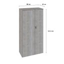 Ver imagem 4 de Armário Alto Fechado com 2 Portas 161,5x80x42cm Branco/Snow