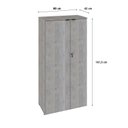 Ver imagem 4 de Armário Alto Fechado com 2 Portas 161,5x80x42cm Branco/Snow/Preto