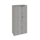 Ver imagem 2 de Armário Alto Fechado com 2 Portas 161,5x80x42cm Branco/Snow/Preto